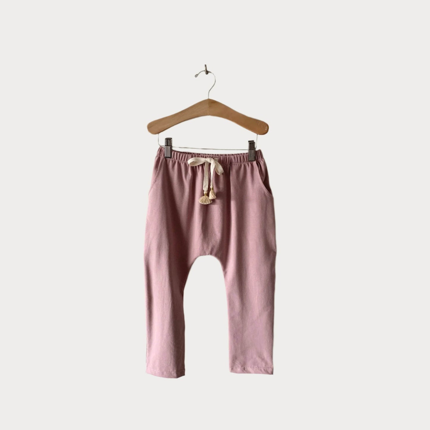 organic cotton harem pants with tassels - woodrose